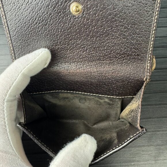 Gucci Bifold Wallet W Hook GG Pattern Brown Authentic|Used - Picture 5 of 5